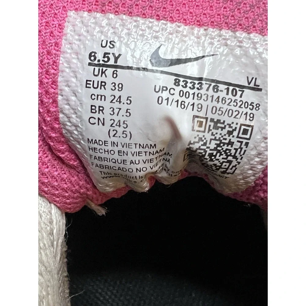 Nike Air Max 90 GS Girls Youth Size 6.5 Y White, Blue & Pink Athletic Shoes